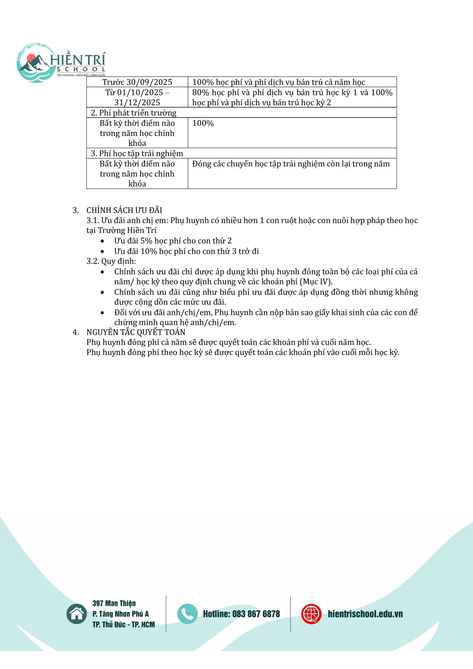 Bảng Biểu Phí HienTriSchool-hình ảnh-1