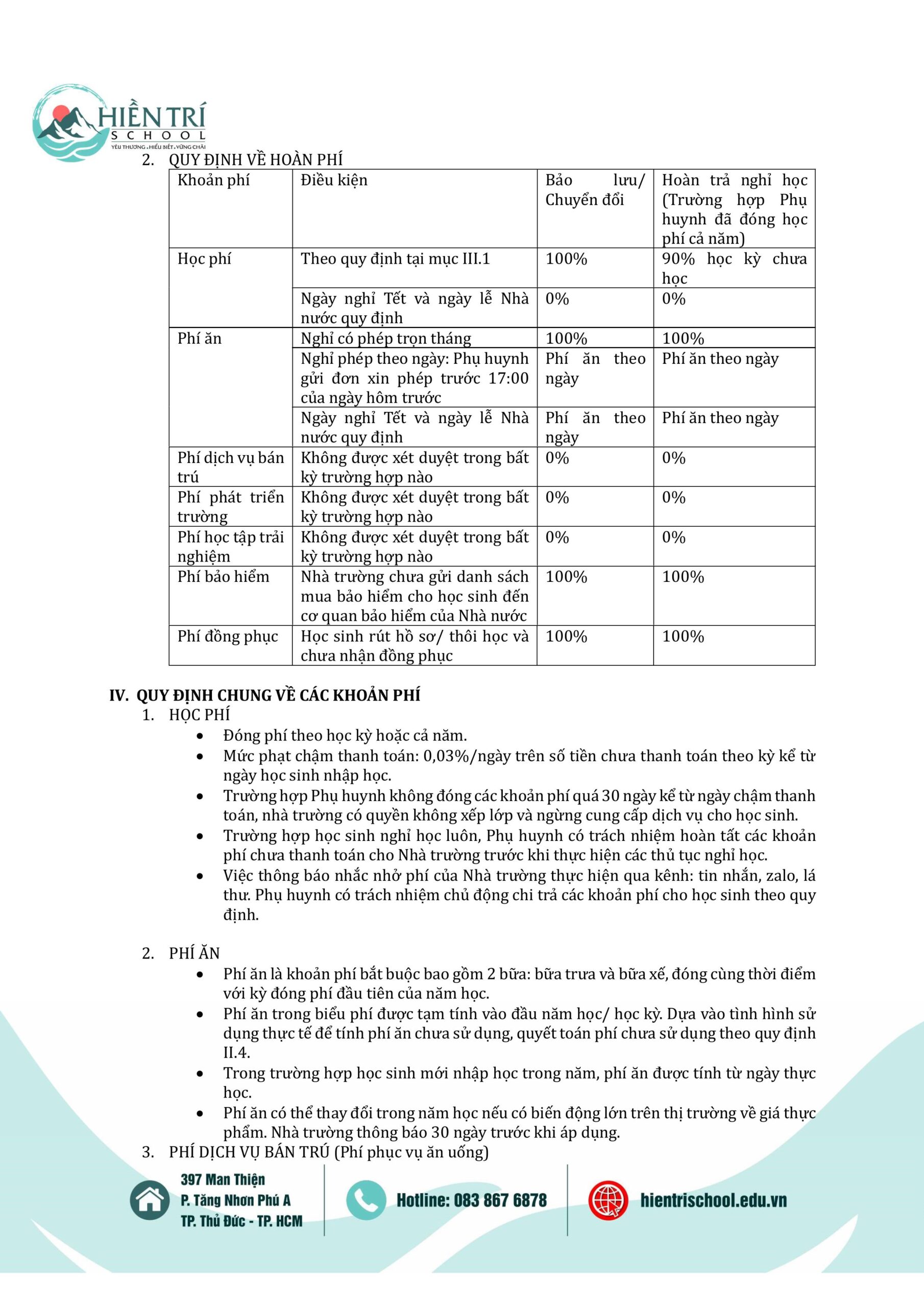 Bảng Biểu Phí HienTriSchool-hình ảnh-3