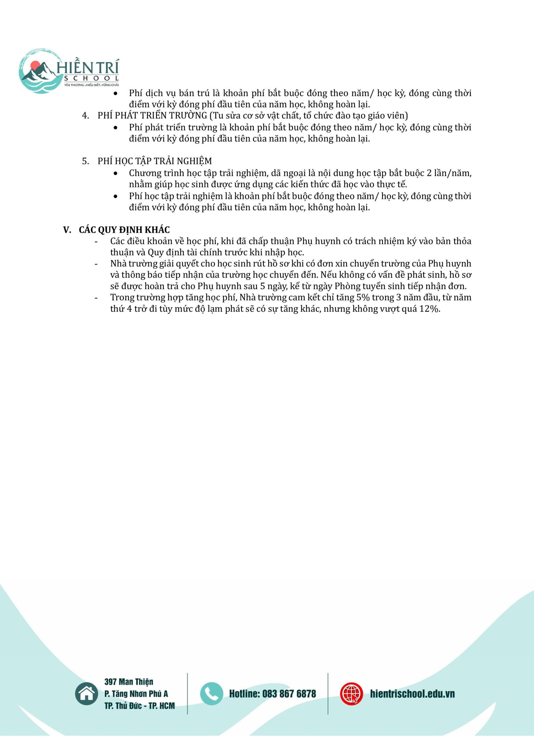 Bảng Biểu Phí HienTriSchool-hình ảnh-4